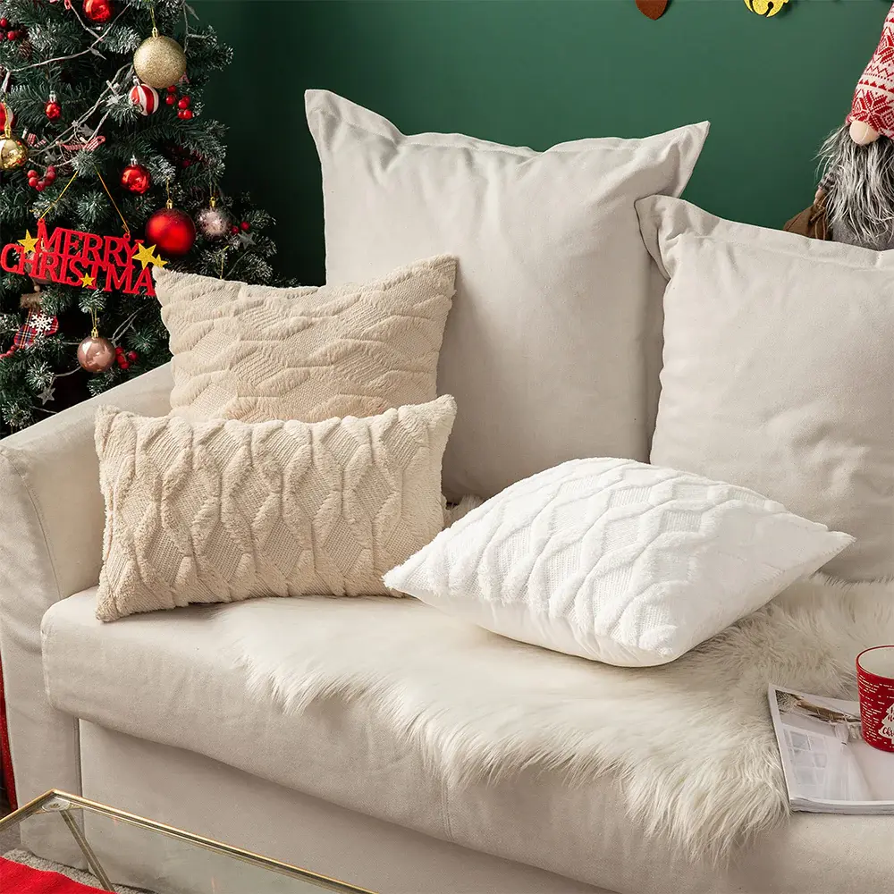 Pack of 2 Throw Pillow Wide Variety of Colors size 18"x18", 12"x20" with inserts