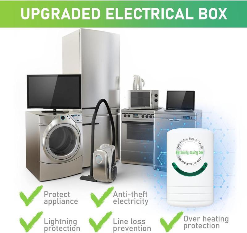 Energy Saving Device, Power Saver Plug in, 4 Pack Power Saver Electricity Saving Box 30KW Household Energy Saver US Plug 90V-250V Power Saving and High Efficiency