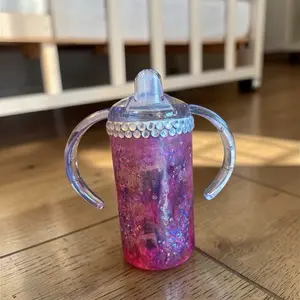 12 oz Sippy Cup Insulated Tumbler with Screw-On Lid Silicone Insert for Spill Prevention Drinkware - Bottles Portable Washable Bottled Reusable Mug