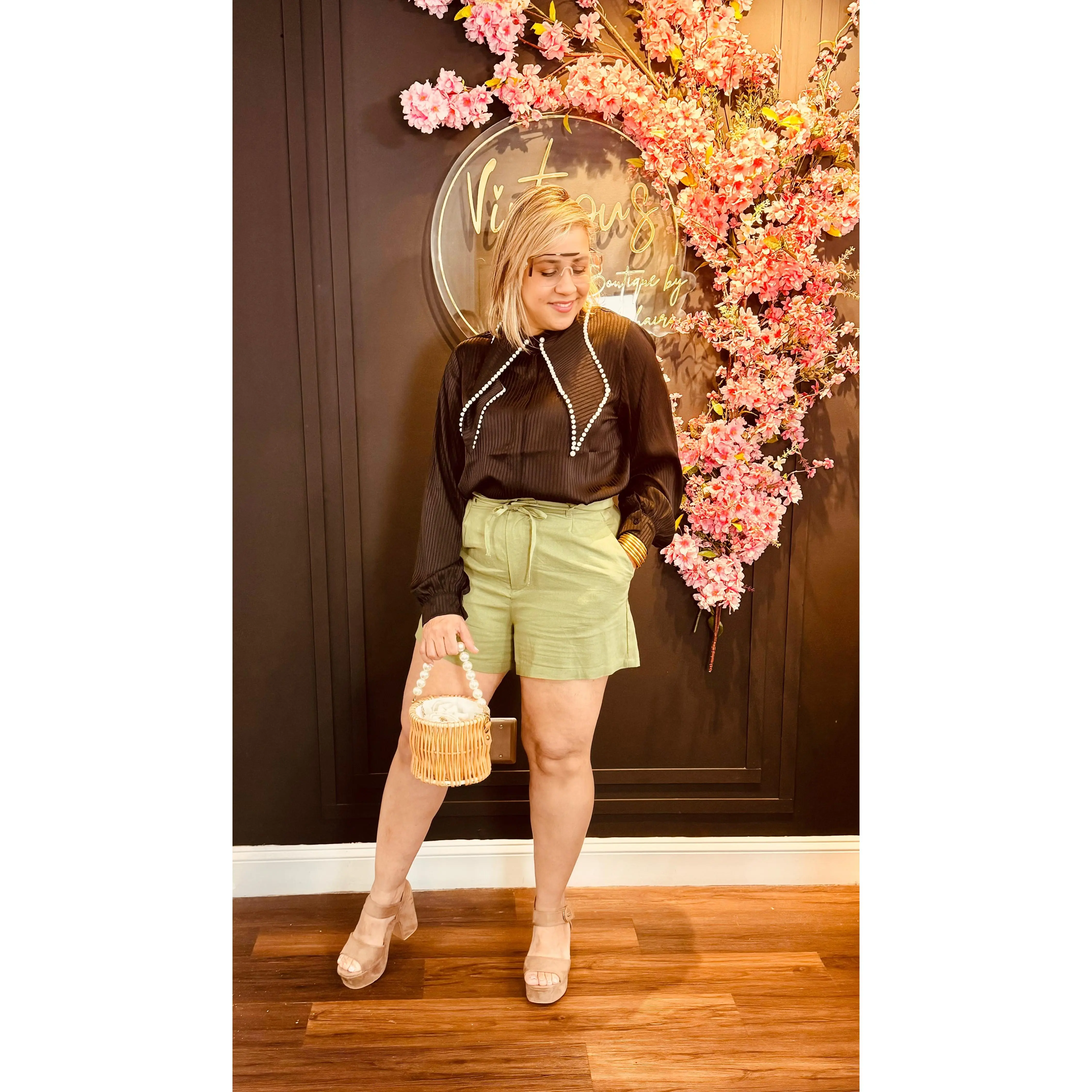 Black pearl blouse