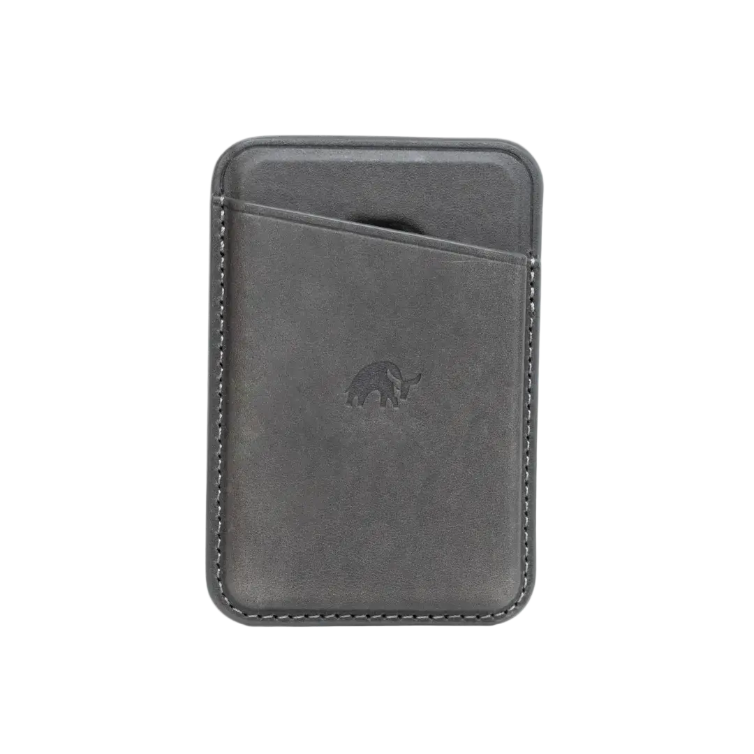 Leather Magnetic Wallet - Slate