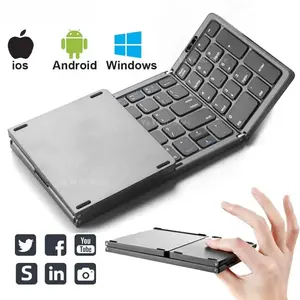 Wireless Folding Keyboard Bluetooth Keyboard with Numeric Keypad For Windows Android IOS Phone Travel Computer Mini keyboard
