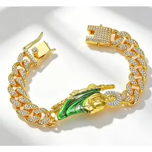 St. Jude Thaddeus Bracelet — Stainless Steel with 24K Gold Plating and Moissanite St. Jude Pendant; Unisex Friendship Bracelet