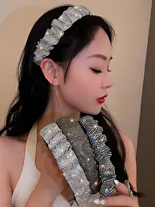 Rhinestone Decorated Headband, Bling Hair Headband, Fashionable Hair Accessories for Women & Girls, Elegant All-match Fashion Accessories for Daily Wear