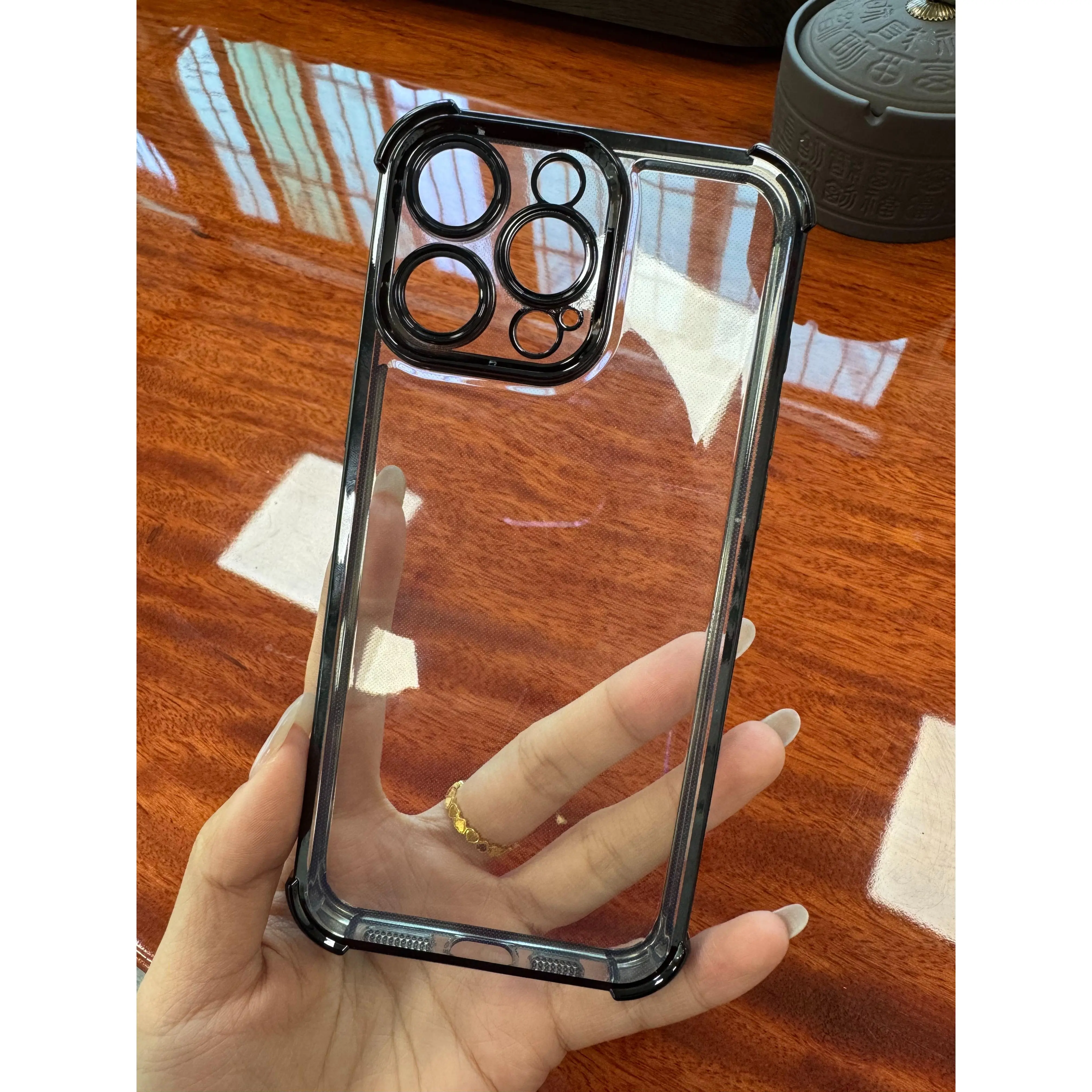 ForiPhone 11/11pro mobile phone case, [full camera protection] Four corner anti-fall transparent iPhone 11promax mobile phone case, military-grade protection, classic series mobile phone cases