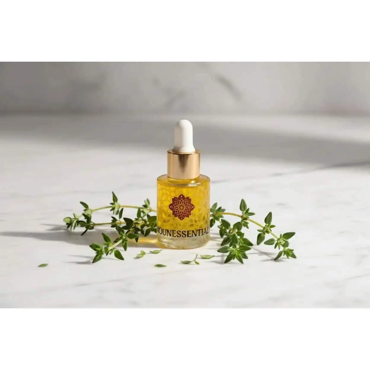15ml Natural Moroccan Thymus Vulgaris Essential Oil - Fresh Herbal Aromatherapy Oil with Dropper for Wellness, Drops