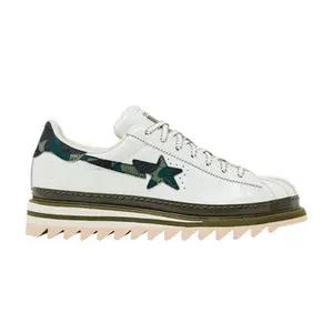 CLOT x BAPE x adidas Superstar 'Off White Olive Cargo'