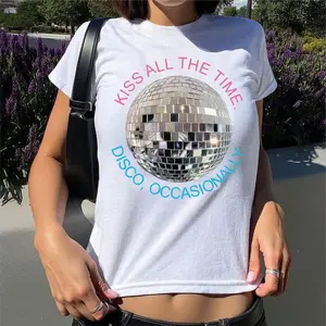 Kiss All The Time. Disco, Sometimes. Baby tee shirt, harry styles, y2k baby tee, new album harry styles