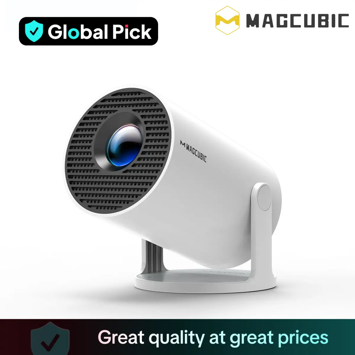 MAGCUBIC HY300 Pro Projector, 1280*720P Home Outdoor Projector, WiFi6 BT5.0 Portable Projector