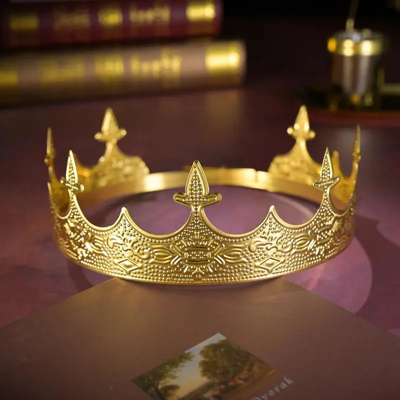 King Crown for Men - Royal Men's Crown Prince Tiara for Wedding Birthday Prom Party Halloween Decorations Jewelry