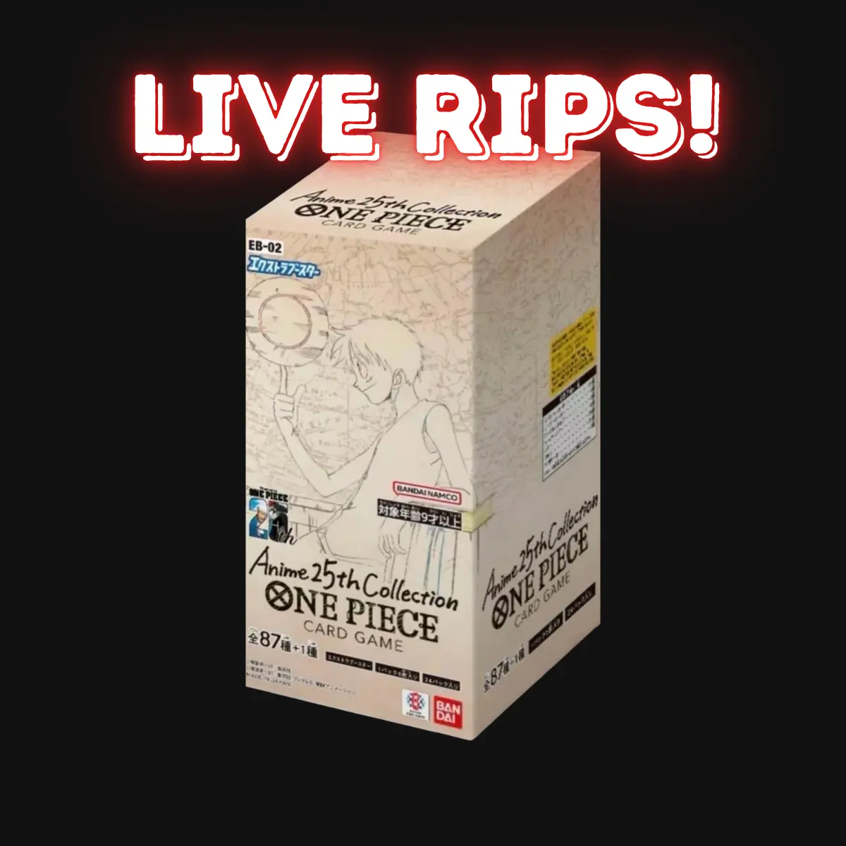 Live - Japanese OP EB02 25th Anniversary Booster Box - TikTok Shop Live - Japanese OP EB02 25th Anniversary Booster Box - TikTok Shop
