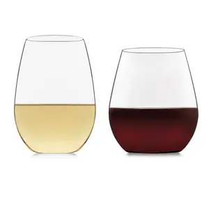 Libbey Signature Red and White Wine Glasses Set of 12, Elegant, Dishwasher Safe Glass Wine Glasses, Stemless Glassware for Birthdays, Weddings