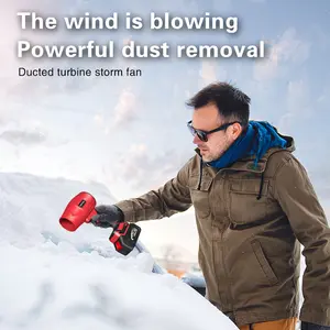 Cordless Leaf Blower, Portable Handheld Electric Turbo Jet Blower,Pure copper motor with stepless speed change, nylon rubberized shell,2 x 4.0Ah Batteries for Lawn Care, Patio Cleaning, Blowing Leaves, Lightweight and Powerful Dust Cleaner