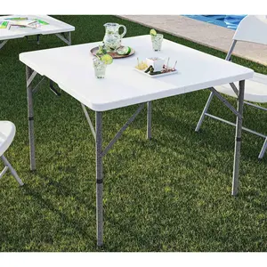 Techni Home 34"Portable Height Adjustable Square Folding Table