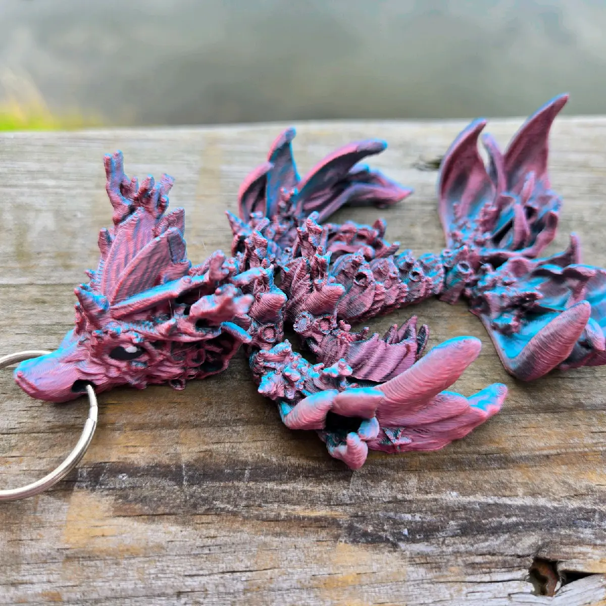 Coral reef dragon keychain