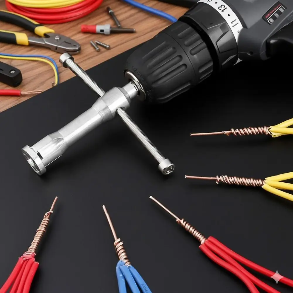 All-in-One Electrician Tool Kit: Automatic Wire Stripper, Cable Cutter, Crimper with Corrosion-Resistant Alloy. Precision Wire Processing for Professional Electricians. Portable & Efficient.