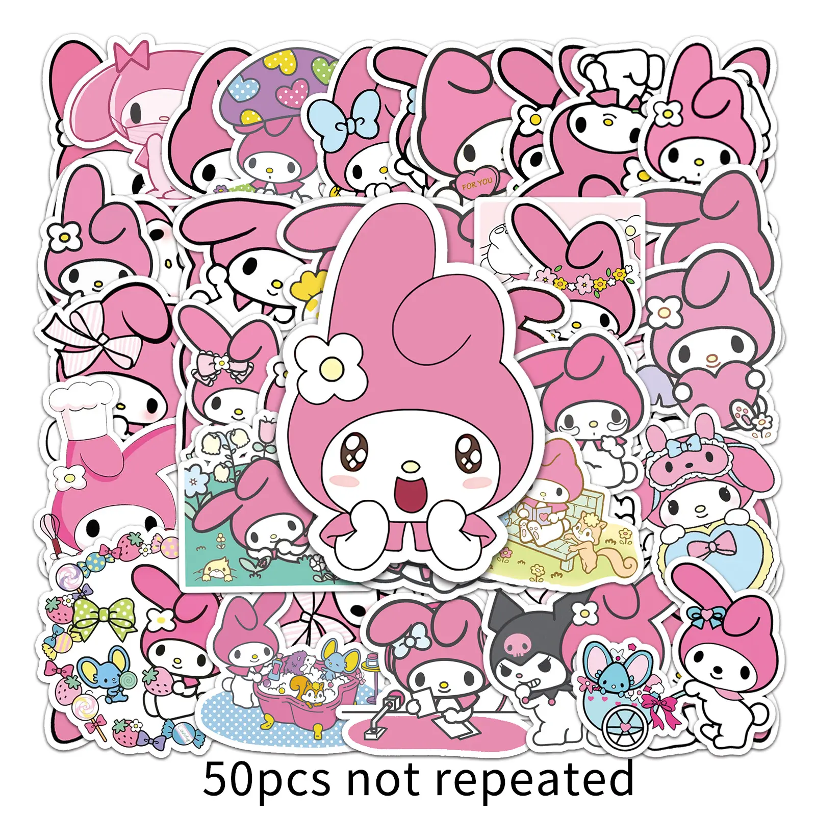 Adorable My Melody Stickers 50pcs | Trendy Aesthetic Decals