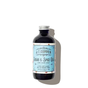 J.T.Copper Sugar & Spice Cola Syrup - Vegan Gluten-Free Organic Cane Sugar Syrup with Lemon Orange Kola Nut & Spices