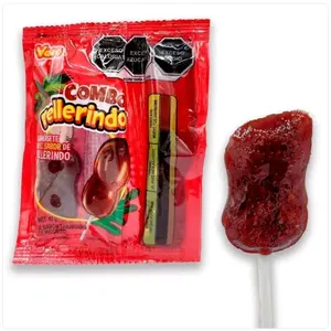 10-Vero Rellerindo Lollipop with Sauce to Dip - Candy Strip of 10 Pieces - Snack Candies Sweet Bonbon 10-Vero Rellerindo Lollipop with Sauce to Dip - Candy Strip of 10 Pieces - Snack Candies Sweet Bonbon