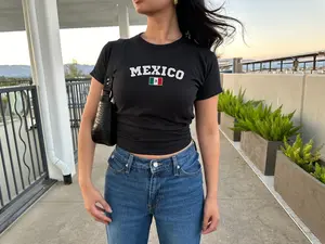 Mexico Women's Baby Tee, Mexico Y2K Baby tee, Mexico, Mexico Crop Tee, Vintage 2000s 90's Baby Tee, Mexico Shirt, Mexico Tank top