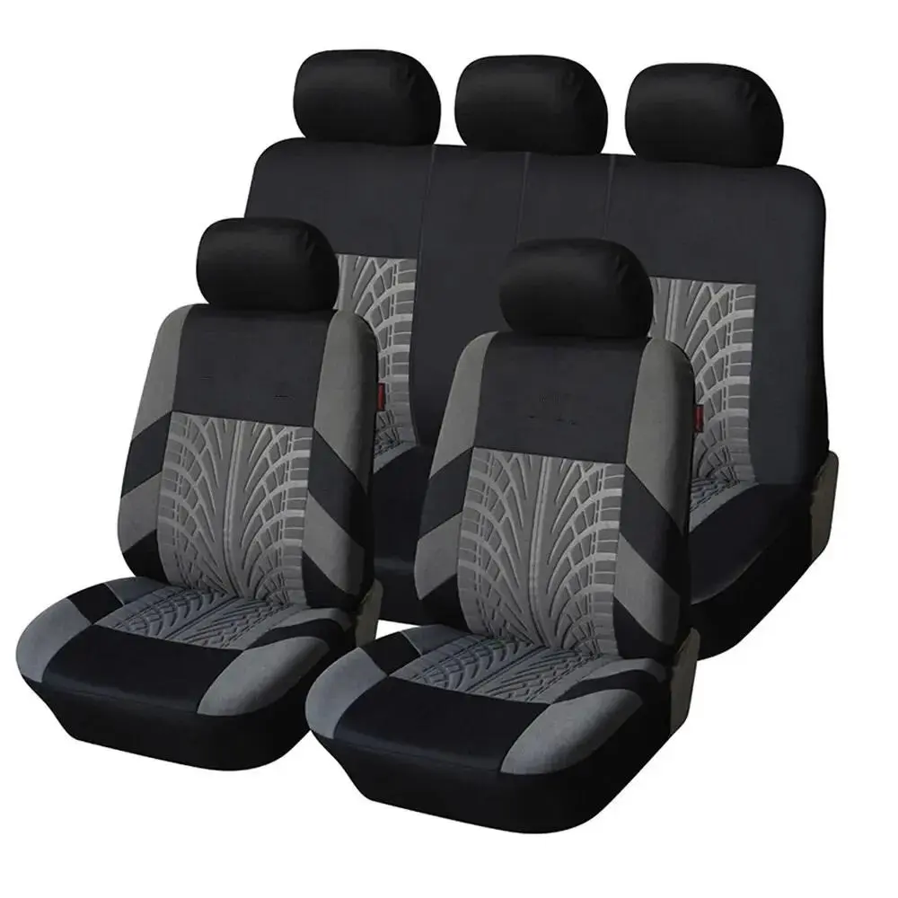 Breathable Car Seat Cover Full Set, Backseat Car Covers, Universal Car Seat Protector for Front & Rear Seat, Car Interior Accessories for SUV, Sedan, Truck