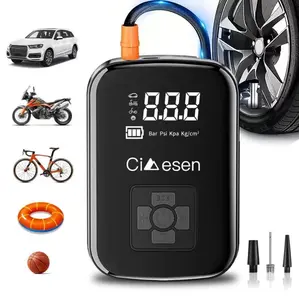Hello Leiboo Tire Inflator Portable Air Compressor, DC 12V Small Air Pump for Car Tires, 150PSI Auto Portable Tire Inflator for Car with Digital Pressure Gauge, LED Light Tire Inflator with Light