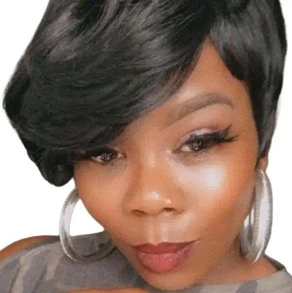 Swoop Bang Wig Pixie Cut Hairstyle Layered Style Hair Wig Fashion Wigs for Women Straight Straight Wig
