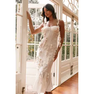 Posedly Midi Dress - Cream