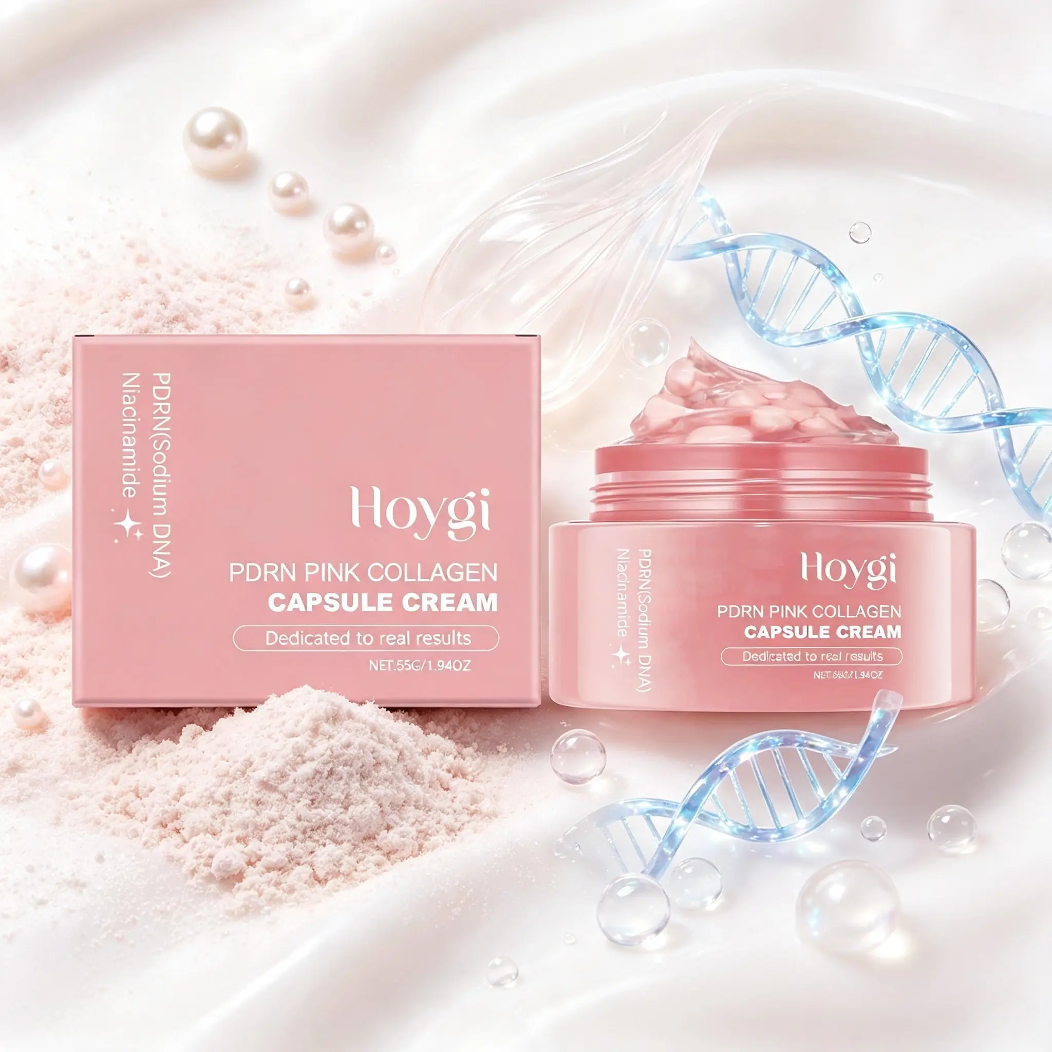 Unboxing Loygi 55g PDRN Pink Collagen Capsule Cream  Niacinamide & Sodium DNA Face Moisturizer | Firming Hydrating Cream for Elasticity & Radiance | Daily Anti-Aging Care