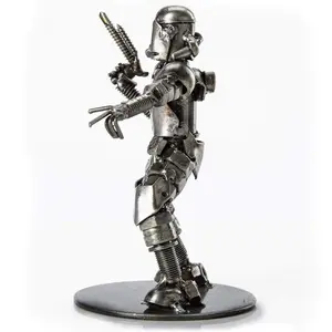 Storm Trooper Pointing Inspired Recycled Metal Sculpture