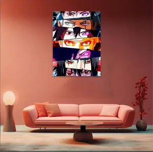 Naruto art, Naruto posters, One piece poster, Anime design, Poster prints, Funny poster, Naruto canvas, Anime wall art, Gift for him