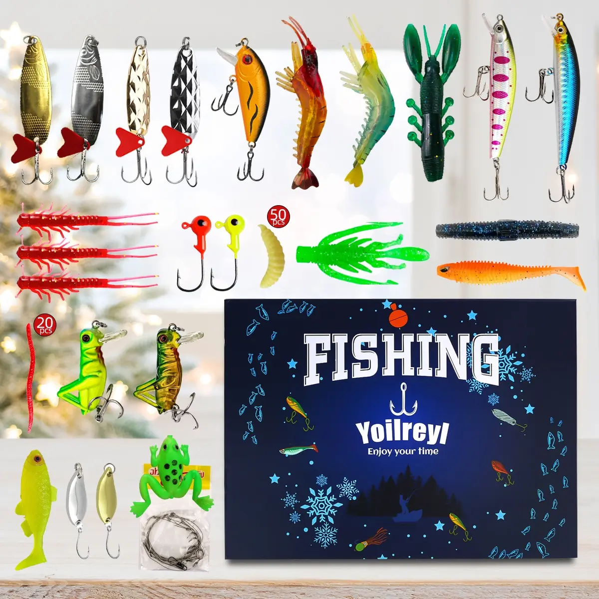 Fishing Enthusiast Calendar, Daily Unlock New Bait, Unique Fishing Ritual, Christmas Gift Idea, Perfect Holiday Present for Anglers