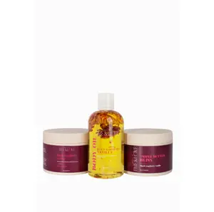 Black Raspberry Vanilla Bliss Set | Exfoliate, Hydrate & Nourish with Body Scrub, Body Oil & Body Butter |  Skin Repair