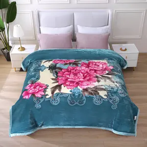 2-Ply Thick & Soft Reversible Printed Plush Blanket – Warm, Cozy, Easy-Care, Fade-Resistant Blanket for Fall and Winter