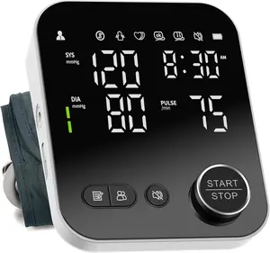 Blood Pressure Monitor Upper Arm Monitors for Home Use Adjustable 8.7"-16.5" Cuff LED Display 2x120 Memory Intelligent Voice Portable Machine with Storage Bag, Blood Pressure Monitors, Digital Display