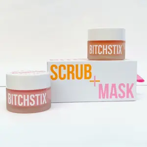 Lip Mask and Lip Scrub Set - Orange Creamsicle Everyday Lip Scrub & Berry Resting Lip Mask for Soft Smooth Hydrated Lips - Vegan, Cruelty-Free - Made with clean, nourishing ingredients