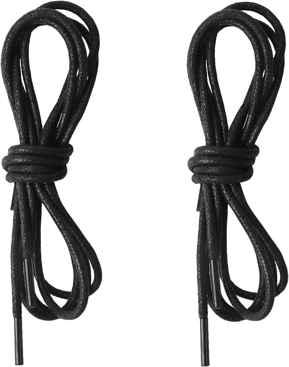 2 Pairs Waxed Round Shoelaces, 2.5mm Classic Oxford Shoe Laces for Formal Dress Shoes, Business Shoelaces, 80cm/31.5"