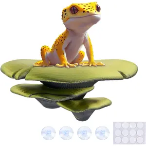 Mushroom Decor for Reptile Tank, Fish Tank, Pet-Safe Bearded Dragon Tank Accessories, Realistic Terrarium  for Leopard Geckos, Crested Geckos, Tree Frogs, Snakes (Forest, Trio Cap)