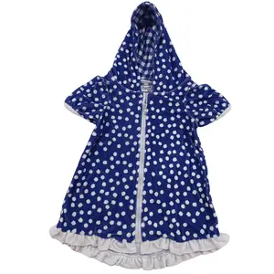 Swim Cover Up - Nautical Blue Polka Dot