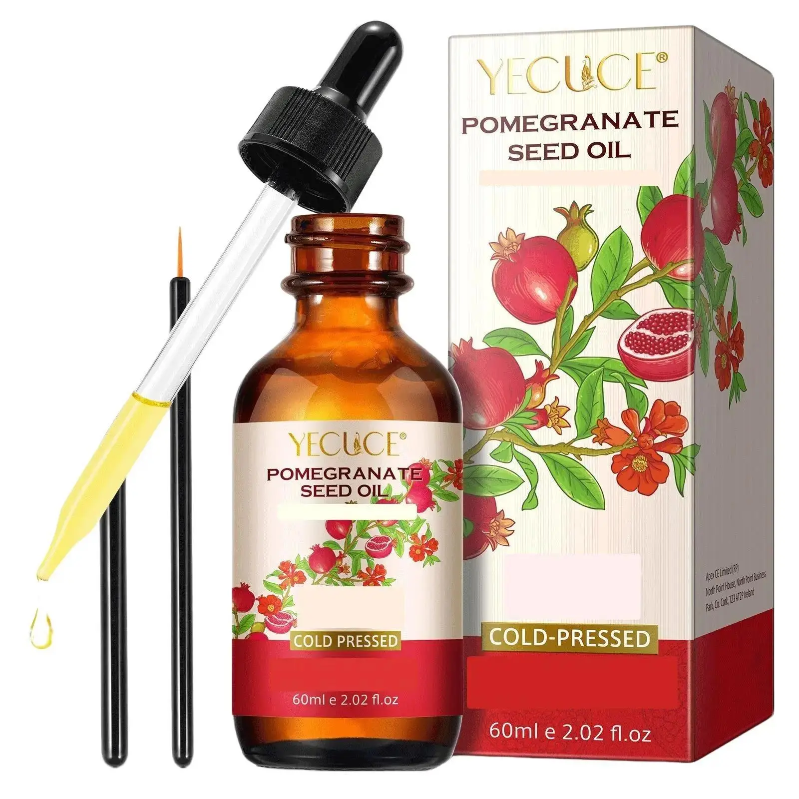 Yecuce Pomegranate Seed Oil for All Hair & Skin types (60ml e 2.02 fl.oz) Moisturizing sohochic