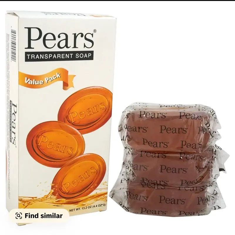 ure and Gentle with Glycerin and Natural Oils - Amber by Pears for Unisex - 3 x 4.4 oz Bar Soap