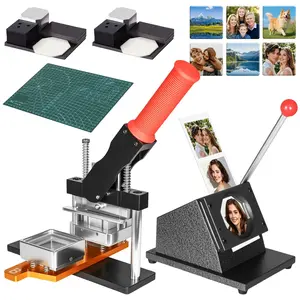Exquimac 2x2 Inch Square Fridge Magnet Maker Machine Kit - DIY Photo Badge Press with Paper Cutter and 200 Pcs Consumables outdoorfun