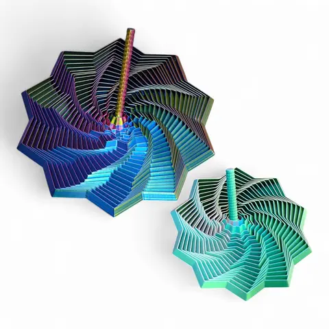 Expanded Star Fidget Toy with Handle - in medium and large, Flexible, Moves Smoothly in Hand, Satisfying Sound-Visual Experience, Auditory-Tactile Stimulation, Modern Design, Fun for All Ages