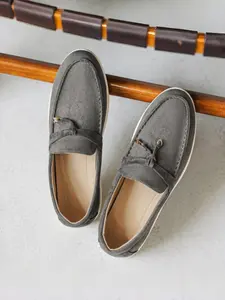 Men's British Style Soft Leather Casual Shoes, Business & Daily Wear, Hand-Stitched Design, Comfortable Footwear for Men