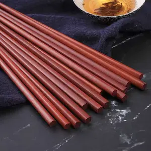 Natural Sandalwood Chopsticks Set - 10 Pairs Anti-Slip Reusable Eco-Friendly Dining for Family Meals Comfortable & Safe