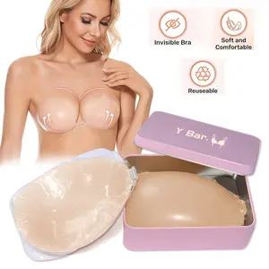 New Ultra-Thin Strapless Women's Adhesive Breathable Silicone Nipple Covers, Invisible Self-Lift Push-Up, Waterproof Reusable, Flexible Weightless Adjustment for Backless Dresses & Off-Shoulder Outfits Womenswear Day Lightweight Seamless covers s  beauty