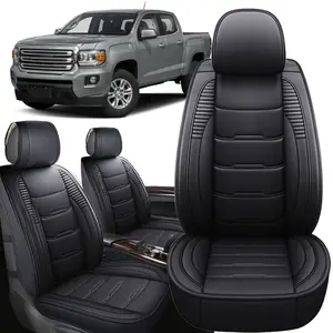 Waterproof PU Leather Car Seat Covers,Custom Fits for Pickup 2007-2026 GMC Sierra Chevy,for Chevrolet Silverado 1500 2500HD 3500HD Trail Boss Z71 Crew Double Extended Cab