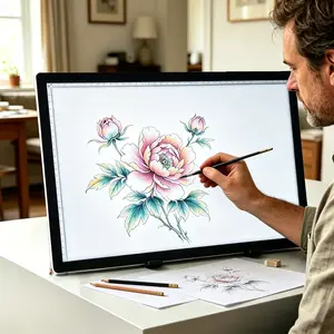 A2 60x40cm LED Light Pad with Stand for Diamond Painting Three-Brightness USB-Powered Light Board for Art Drafting & Calligraphy, office desk supply