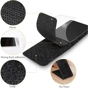 Hook and Loop Strips with Adhesive