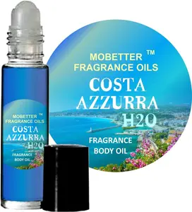 Costa Azzurra H2O Unisex Body Oil 1/3 oz roll on Glass Bottle by MoBetter Fragrance Oils